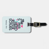 Funny Nursing Superhero Sprichwort Typografie Gepäckanhänger (Vorderseite horizontal)