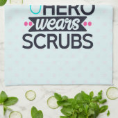 Funny Nursing Superhero Sprichwort Typografie Geschirrtuch (Gefaltet)