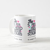 Funny Nursing Superhero Sprichwort Typografie Kaffeetasse (Vorderseite Links)