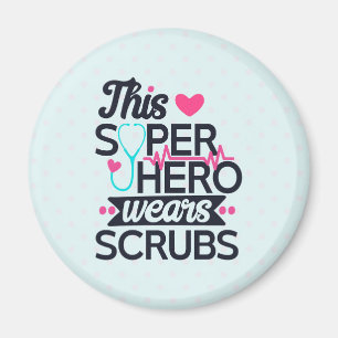 Funny Nursing Superhero Sprichwort Typografie Magnet