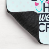 Funny Nursing Superhero Sprichwort Typografie Mousepad (Ecke)