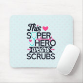 Funny Nursing Superhero Sprichwort Typografie Mousepad (Mit Mouse)