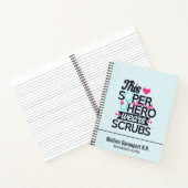 Funny Nursing Superhero Sprichwort Typografie Notizblock (Innenseite)