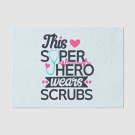 Funny Nursing Superhero Sprichwort Typografie Seidenpapier