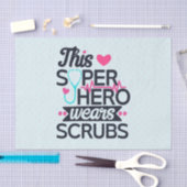 Funny Nursing Superhero Sprichwort Typografie Seidenpapier (Handwerk)