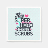 Funny Nursing Superhero Sprichwort Typografie Serviette (Vorderseite)