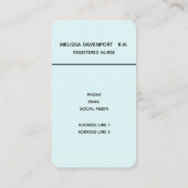 Funny Nursing Superhero Sprichwort Typografie Visitenkarte (Rückseite)