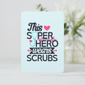 Funny Nursing Superhero Sprichwort Vielen Dank Einladung (Stehend Vorderseite)