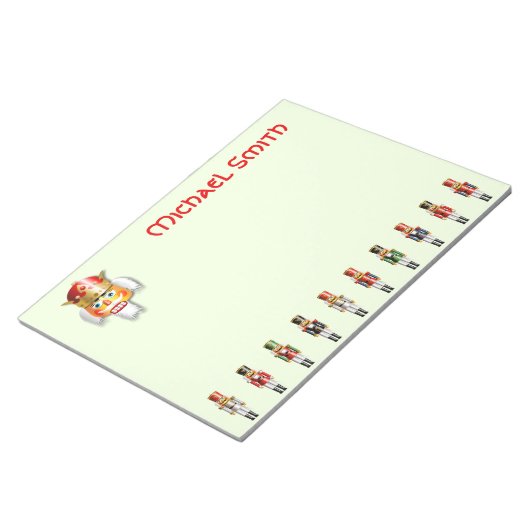 Funny Nutcracker Army Notizblock (angewinkelt)