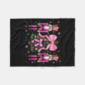 Funny Nutcracker Christmas Tree Christmas Xmas Wom Fleecedecke (Vorderseite (Horizontal))