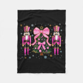 Funny Nutcracker Christmas Tree Christmas Xmas Wom Fleecedecke (Vorderseite)