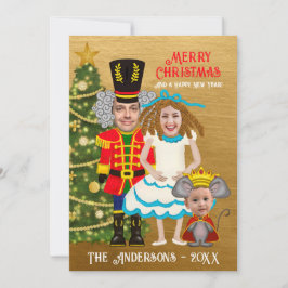 Funny Nutcracker Clara Mouse King Christmas Feiertagskarte