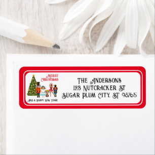 Funny Nutcracker Familie von fünf roten Weihnachte