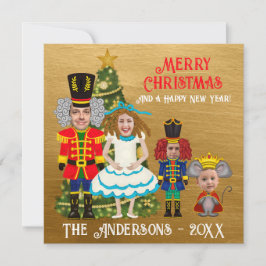 Funny Nutcracker Familie von vier Mamas Vater zwei Feiertagskarte