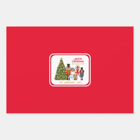 Funny Nutcracker Family Geschenkpapier Set (Vorderseite 3)