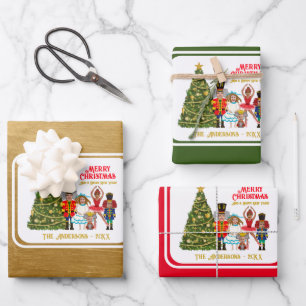 Funny Nutcracker Family Geschenkpapier Set