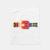 Funny Nutcracker Fritz Did It Clara Christmas Ball Fleecedecke (Vorderseite)