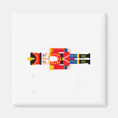 Funny Nutcracker Fritz Did It Clara Christmas Ball Magnet (Vorne)