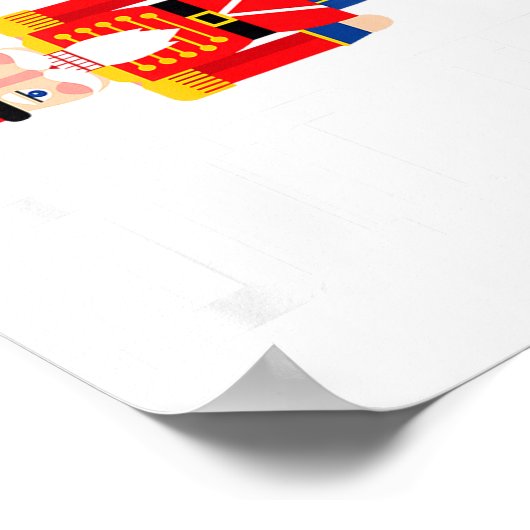 Funny Nutcracker Fritz Did It Clara Christmas Ball Poster (Ecke)