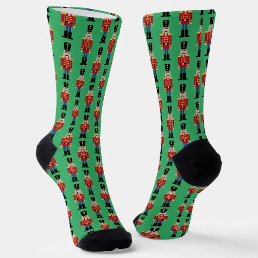 Funny Nutcracker Muster angepasste Weihnachtssocke Socken (Gewinkelt)