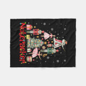 Funny Nutcracker Squad Weihnachtsbaum 2024 Men Wom Fleecedecke (Vorderseite (Horizontal))