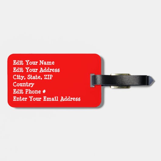 Funny Nutcracker Toy Soldier Gepäckanhänger (Rückseite horizontal)