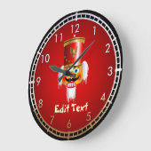 Funny Nutcracker Toy Soldier Große Wanduhr (Winkel)