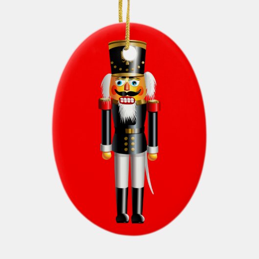 Funny Nutcracker Toy Soldiers Keramikornament (Hinten)