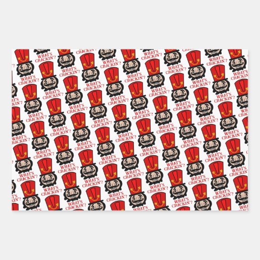 Funny Nutcracker Weihnachten Geschenkpapier Set (Vorderseite 2)