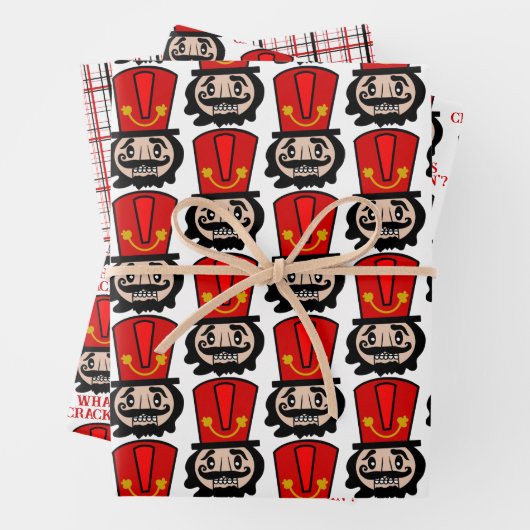 Funny Nutcracker Weihnachten Geschenkpapier Set (Beispiel)