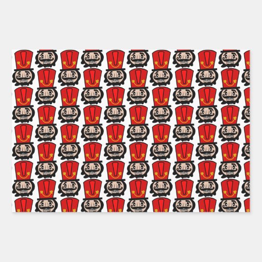 Funny Nutcracker Weihnachten Geschenkpapier Set (Vorderseite)