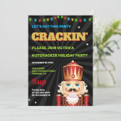 Funny Nutcracker Weihnachts-Party Einladung (Stehend Vorderseite)