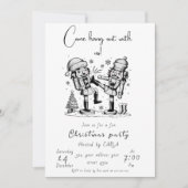 Funny Nutcracker Weihnachts-Party Einladung (Vorderseite)