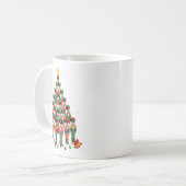 Funny Nutcracker Weihnachtsbaum Xmas Männer Frauen Kaffeetasse (Vorderseite Links)