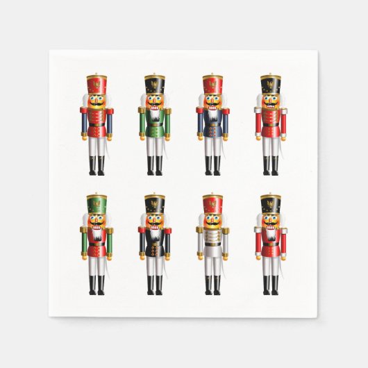 Funny Nutcrackers in Hussar Uniformen Serviette (Vorderseite)