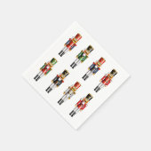 Funny Nutcrackers in Hussar Uniformen Serviette (Ecke)