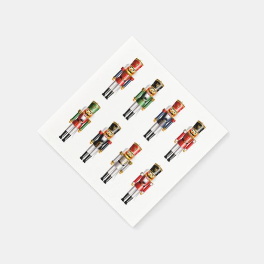 Funny Nutcrackers in Hussar Uniformen Serviette (Ecke)
