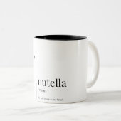 Funny Nutella Definition Zweifarbige Tasse (VorderseiteRechts)