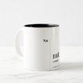 Funny Nutella Definition Zweifarbige Tasse (Vorderseite Links)