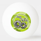 Funny Nuts; hellgrüne Camouflage, Tarnung Tischtennisball (Rückseite)