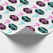 Funny Nuts or No Nuts Pink & Blue Gender Reveal Geschenkpapier (Ecke)