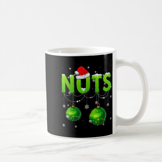 Funny Nuts Santa Hat Christmas Xmas Men Women Kaffeetasse (Rechts)