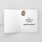 Funny, Nutty Brother Birthday Squirrel Card Karte (Innenseite)