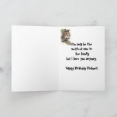 Funny, Nutty Father Birthday Squirrel Card Karte (Innenseite)
