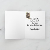 Funny, Nutty Sweetheart Birthday Squirrel Card Karte (Innenseite)