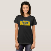 Funny NY Staat Vanity License Plate P RICAN T-Shirt (Vorne ganz)
