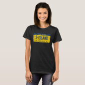 Funny NY State Vanity License Plate S ISLAND T-Shirt (Vorne ganz)