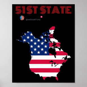 Funny O Canada 51. Staat Trump Canada Meme Americ Poster