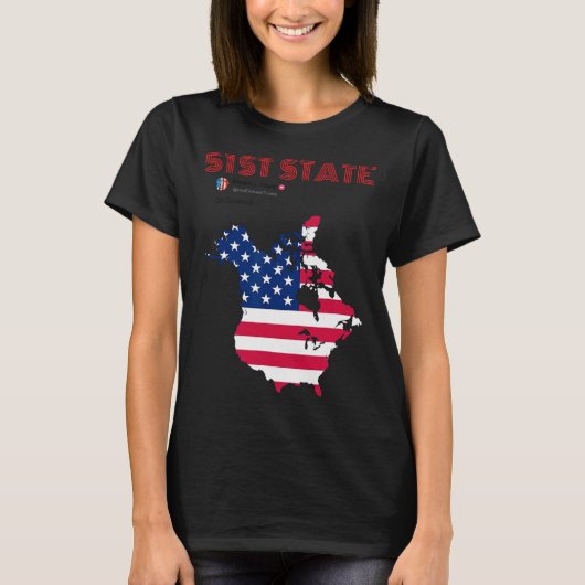 Funny O Canada 51. Staat Trump Canada Meme Americ T-Shirt (Vorderseite)
