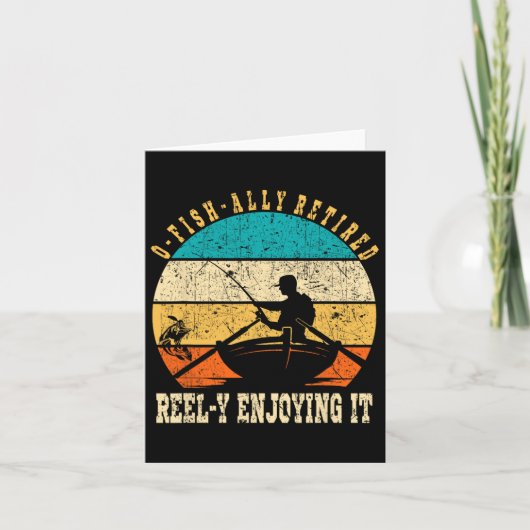 Funny O-Fisch-voll gezüchtet Reel-y Genießen Sie e Karte (Vorderseite)